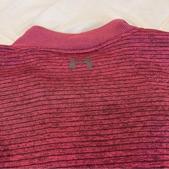 Under Armour Cranberry Wine Loose Fit Cold Gear 1/4 Zip Pullover XL - Picture 7 of 9